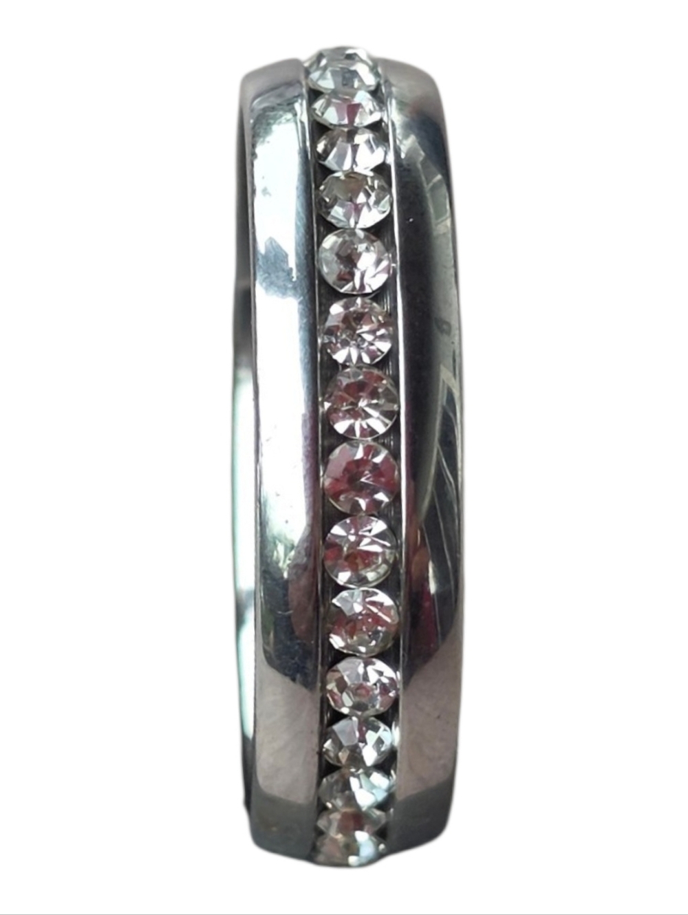 New Titanium & Cubic Zirconia Band Ring Size 11 - Picture 2 of 4